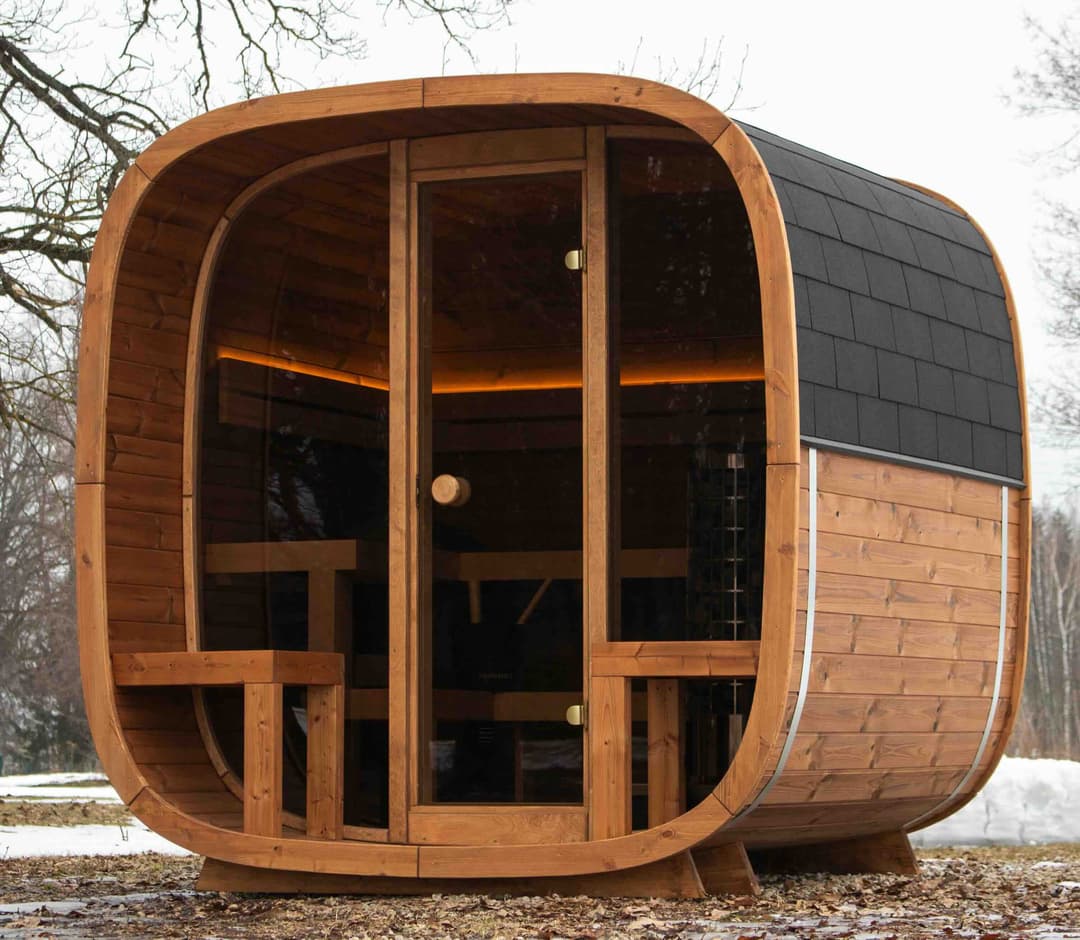 Sauna cabin bronze